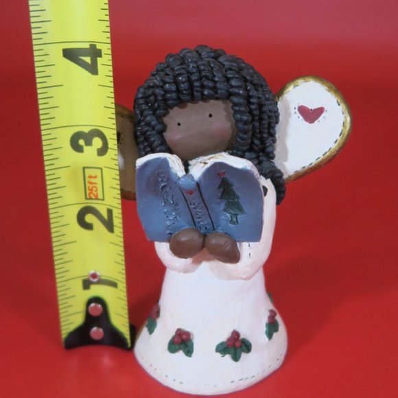 GAIL LAURA VTG 1992 Signed Black African American Christmas Angel Resin Figurine - Picture 12 of 12